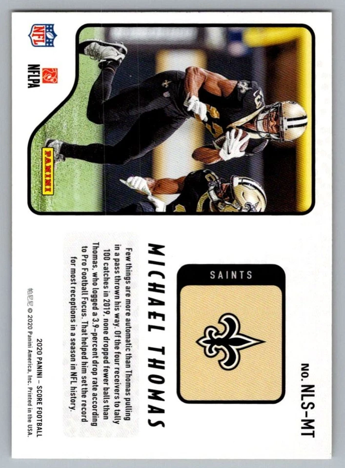 2020 Score Michael Thomas New Orleans Saints #NLS-MT - Image 2 of 2