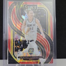 2025 WNBA Select Red Flash Prizm Premier Level Courtney Vandersloot Sky #121