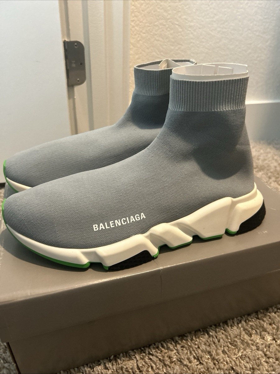 Grey Green Balenciaga Speed Trainers Size 9 US Men's Brand New with Box |  eBay
