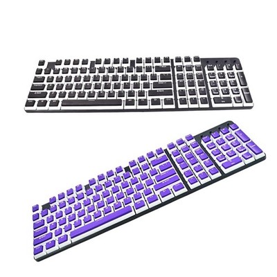 Pudding Keycaps Set Full 104 Key Set Doubleshot Opaque für Office Home Use