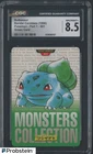 1996 Vintage Pokemon Bandai Part 1 Green Card #001 Bulbasaur CGC 8.5 NM-MT+