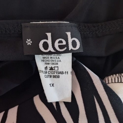 Deb 1X Party Kleid Stufenband Rosa Schwarz Zebra Y2K Formal Homecoming Tanz - Bild 7 von 8