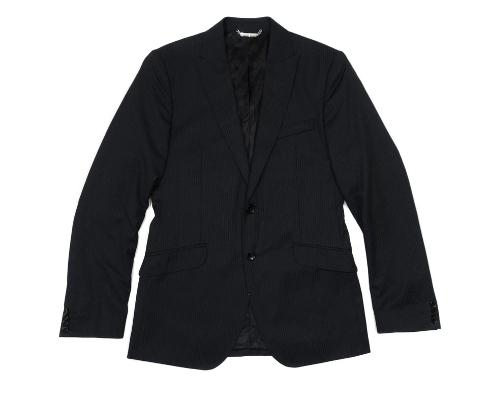 Traje Formal Dolce & Gabbana Rayas Lana Seda Calce Ajustado Texturizado 2 Botones Foto 2 de 4