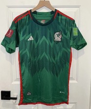 adidas Mexico Soccer Home Jersey FIFA World Cup 2022 Small S Green Chevron