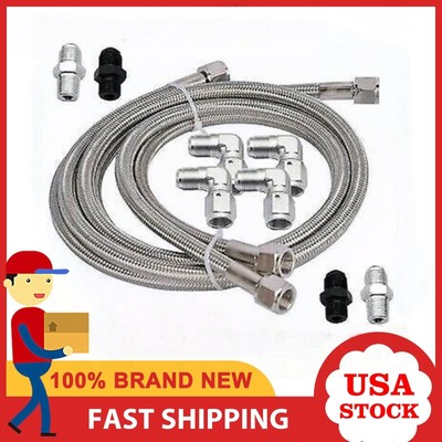 SS Braided  Automatic Transmission Cooler Line Kit -6AN for GM 6L80E 4L90E/  