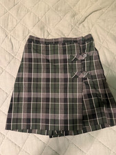 Becky Thatcher uniform green plaid 75 skort size 12 1/2