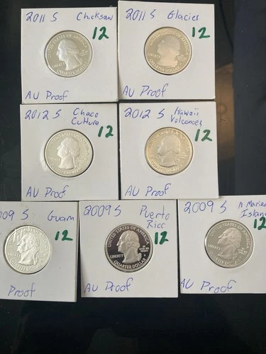 7 Silver Proof Quarters