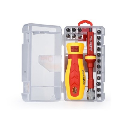 Screwdriver Set with Rubber Handle, Tip for Electrical, Home Projects