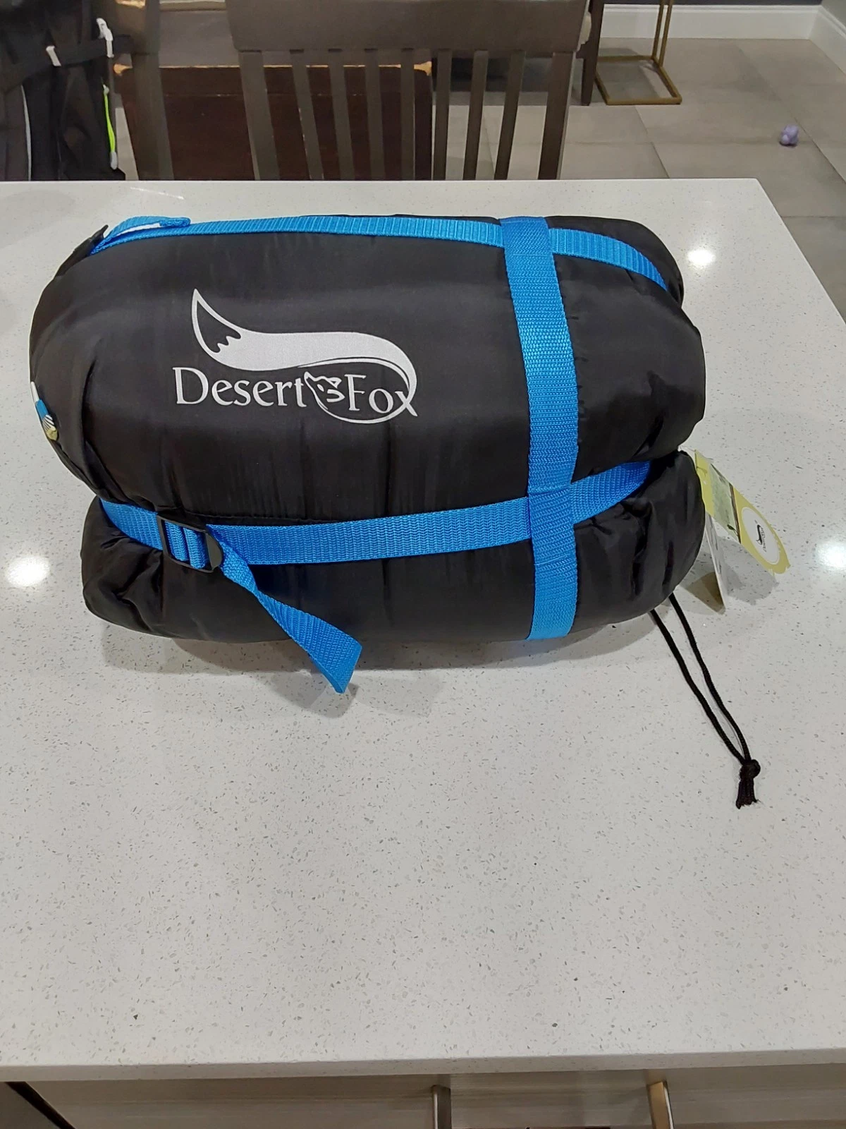 Desert & Fox Soft Flannel Sleeping Bag With Pillow For Camping Hiking-Blue