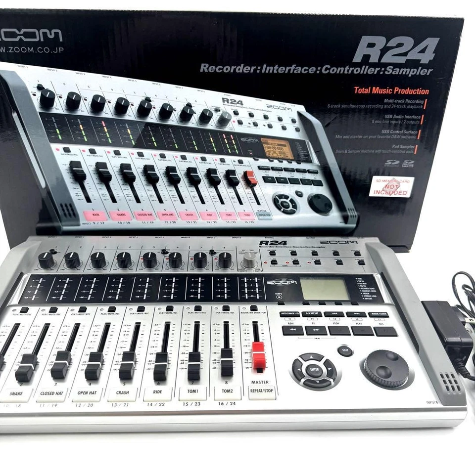 Zoom R24 Multi-track Recorder 8-track Interface Controller w/Box