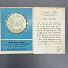 MAYOR JOHN V. LINDSAY 1ST ELECTED MAYOR NEW YORK CITY SILVER COIN #7923