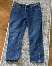 AGOLDE Size 30 Straight Leg Crop - Style Riley - Button Fly 