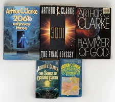 Lot Of 5 Arthur C Clarke Books 3001 The Final Odyssey Hammer Of God Del Rey Mix
