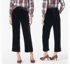 J. Crew Women s Pull On Fully Lined Crop Black Peyton Velvet Pants 12P