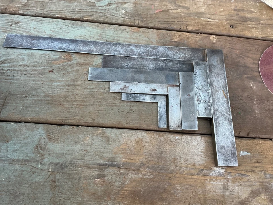 Engineers squares x 5. Cleaned and ready to use - Image 2 of 4