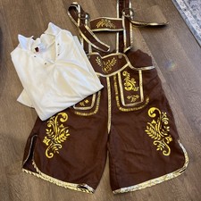 Mens Lederhosen Oktoberfest Octoberfest German Beer Costume FancyFun Large