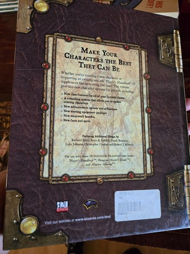 Dungeons and Dragons rpg Player's Handbook II by David Noonan HC d20 D&D Wizards - Picture 2 of 5