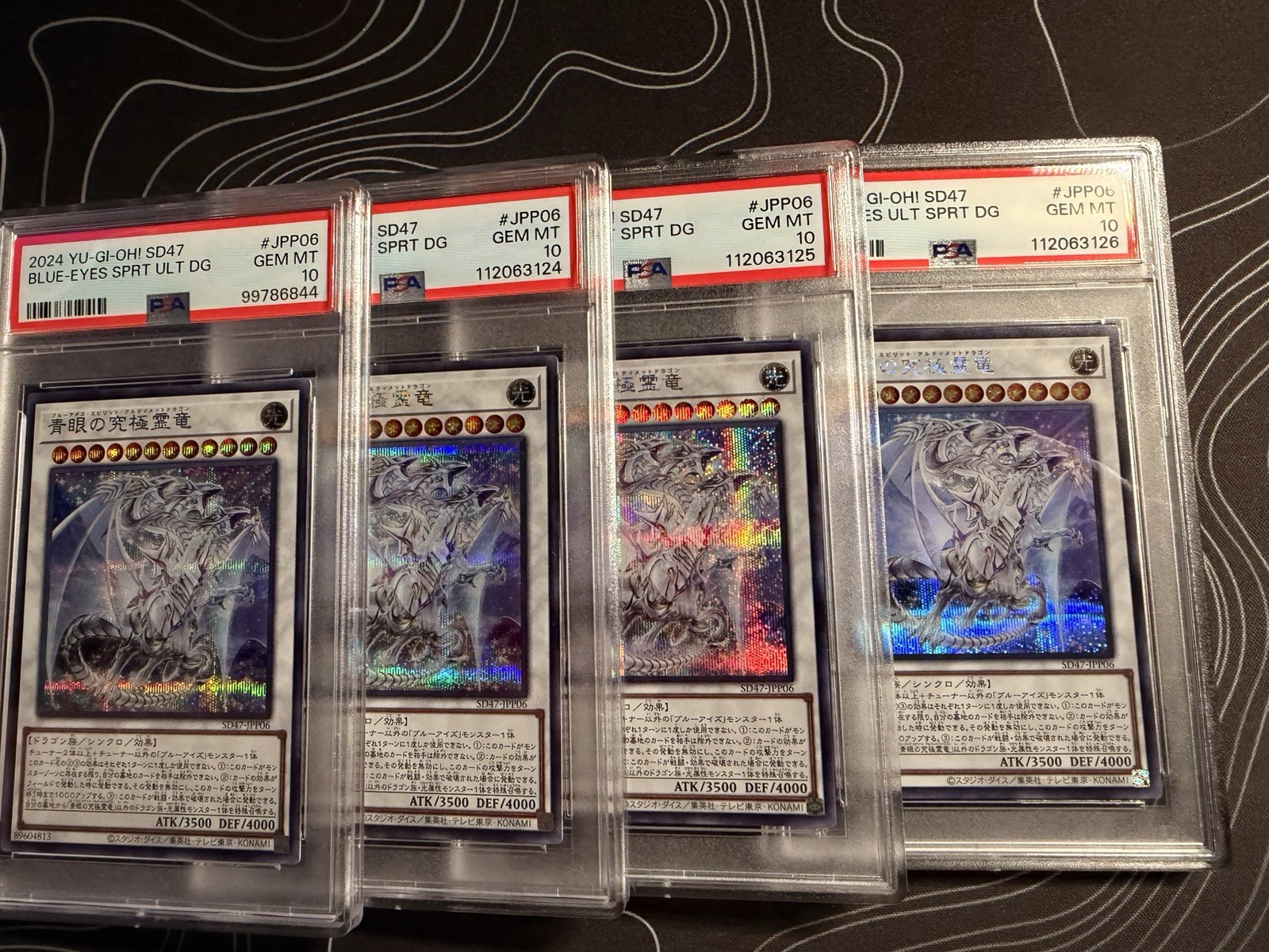 Yugioh Blue Eyes Ultimate Dragon x4 PSA 10 G2U