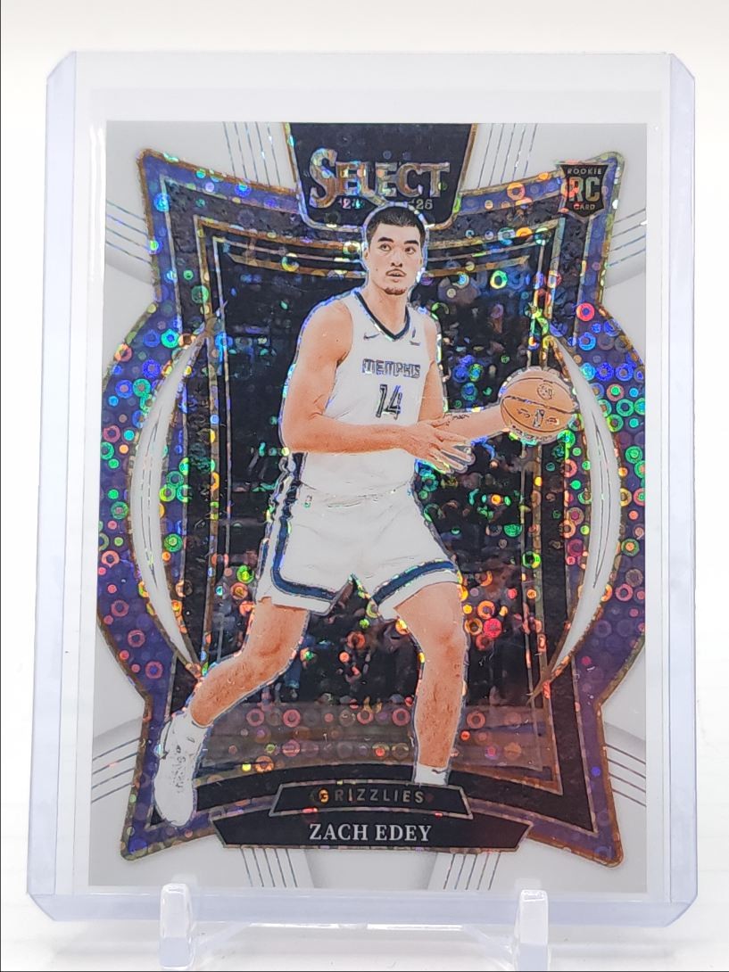 ZACH EDEY 2024-25 SELECT CONCOURSE ROOKIE WHITE DISCO PRIZM RC /75 Q3464