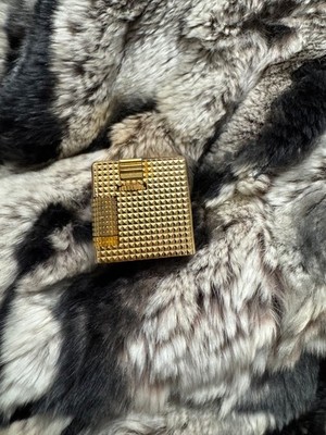 koret gold cube vintage table lighter