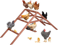 Wooden Chicken Perch  Roosting Bars for 10-12 Chickens  3-Layers Design with Sw