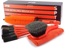 SPTA 8Pcs Wheel & Tire Brush Car Detailing kit, Easy Reach Wheel and Rim Brush, 
