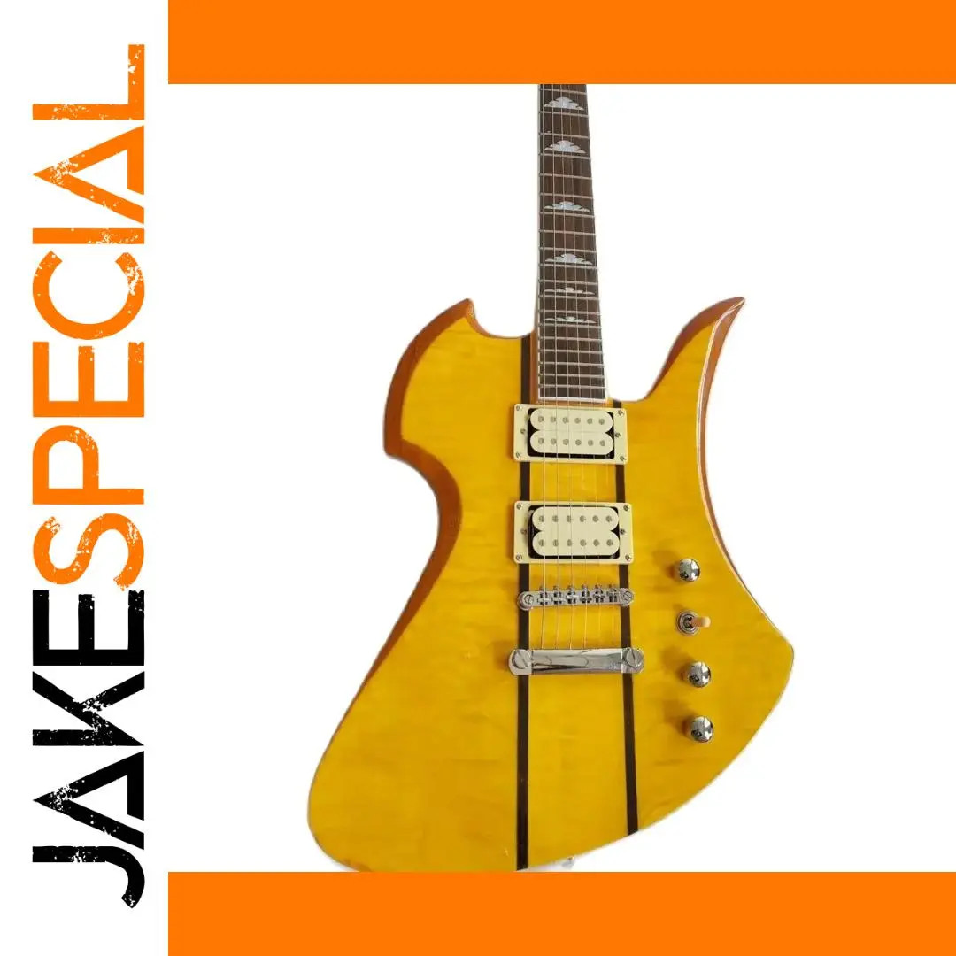 JakeSpecial Yellow Burst Quilted Maple Electric Guitar