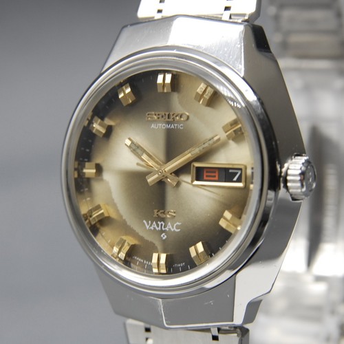 Overhauled [N MINT] Vintage KING SEIKO Vanac 5626-7140 36mm Brown AT Men's Watch