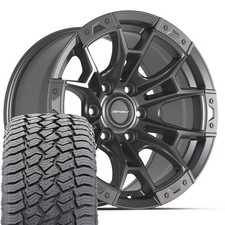 Df04 17x9 Gunmetal Defiant Rims 26570r17 At2 Tires Set Fits Ford Expedition Df04 17x9 Gunmetal Defiant Rims 26570r17 At2 Tires Set Fits Ford Expedition