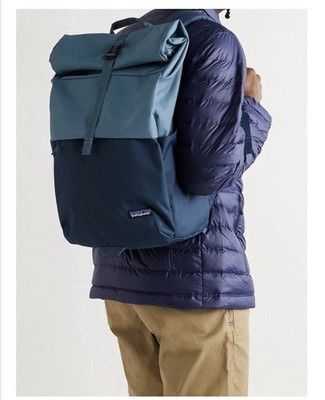 patagonia arbor canvas backpack Patagonia Arbor Roll Top Canvas Pack Backpack Light/Dark Blue Rucksack EUC