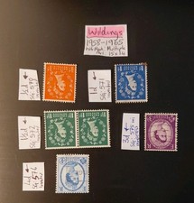 British Queen Elizabeth II Wilding Inverted Wmk Multiple Crown Stamps. Off Paper