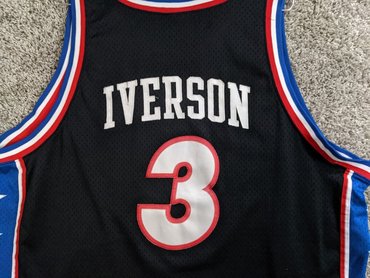 Vintage Allen Iverson Sixers NBA Nike Team Throwback 77 Jersey #3