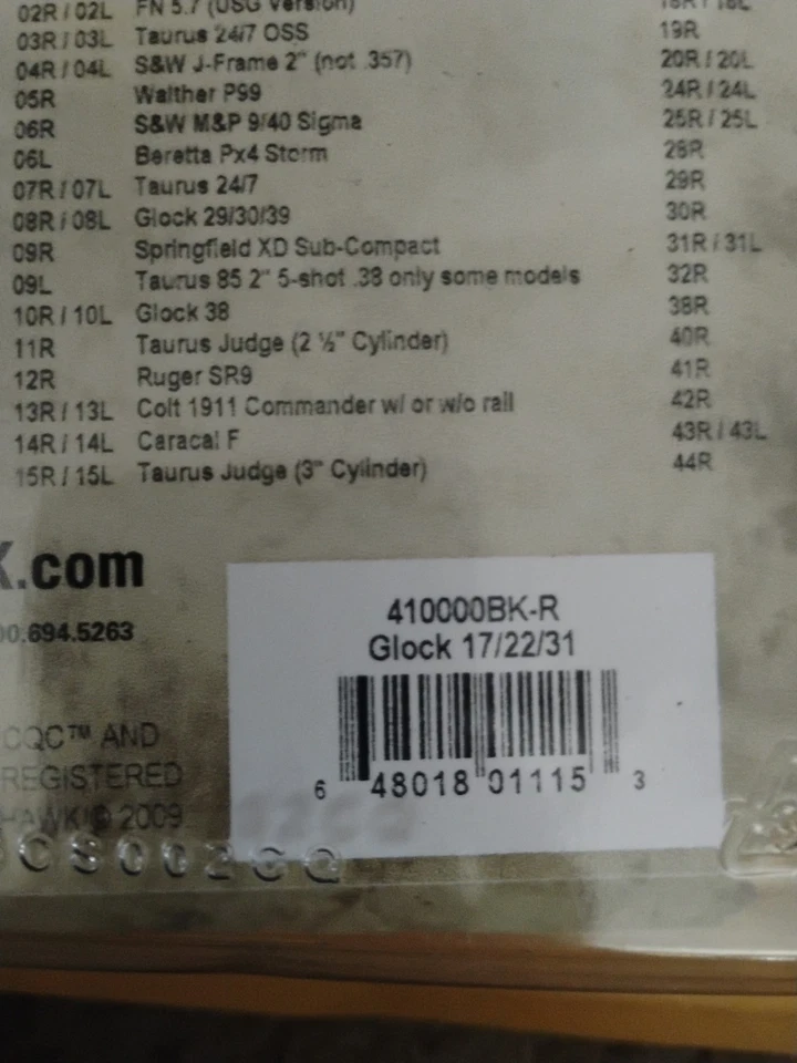 Blackhawk SERPA CQC Concealment Holster Right Hand Matte Glock 17/22/31 (7) - Image 4 of 4