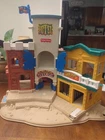Vintage Fisher Price Hotel General Store Western Bank Sheriff Cowboys Play Set