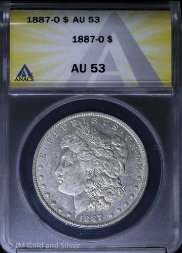 1887-O $1 Morgan Silver Dollar ANACS AU 53