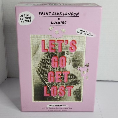 Print Club London Luckies 500 Pc Puzzle Let s Go Get Lost New York Art