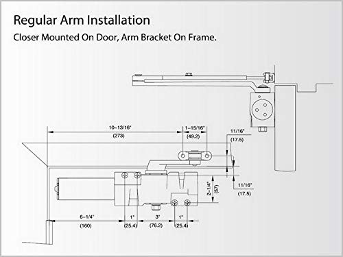 Extra Heavy Duty Commercial Door Closer, DC9016 Automatic, Surface-Mounted, S... - Picture 6 of 7