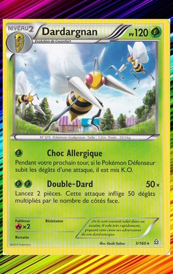 Dardargnan -XY5:Primo Choc - 3/160 - Neue Französische Pokemon Karte