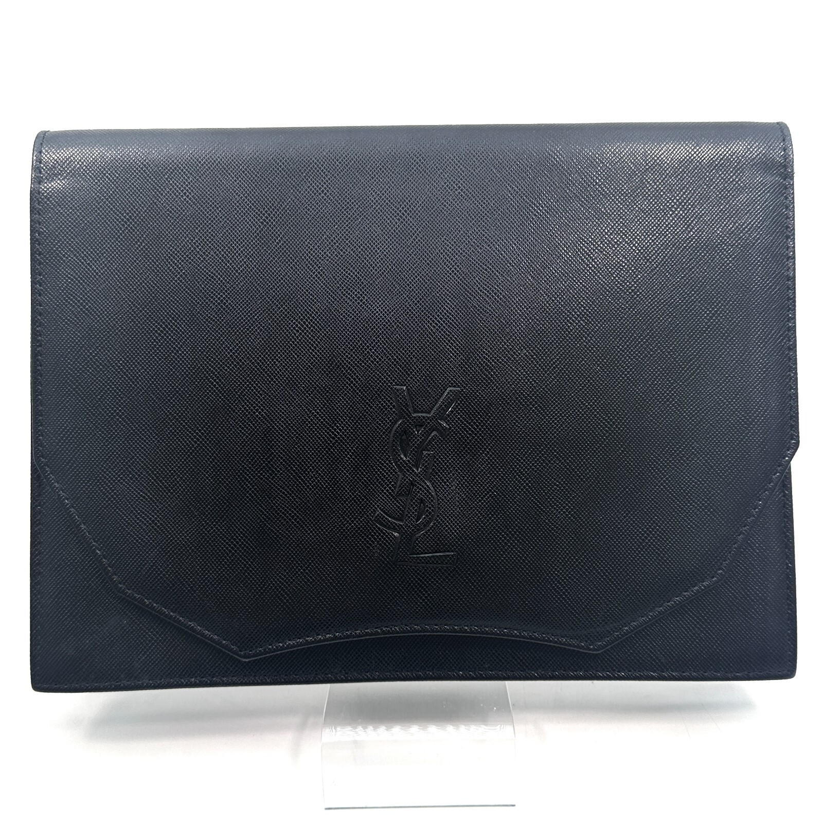 Borsa pochette vintage YSL YVES SAINT LAURENT in pelle nera