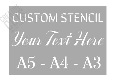 Personalisieren Sie Ihre eigene Schablone - Schriftart und Text wählbar - Kostenlose Lieferung