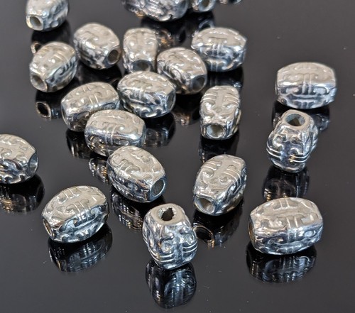 Bead for Jewelry Making Oval shinny Silver Plastic 14mm 50 pcs - Picture 9 of 10
