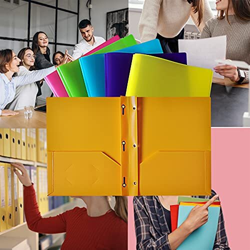 12 Pack Two Pocket Folders with 3 Metal Prong Fasteners, 2 Pocket Portfolio - Bild 6 von 6