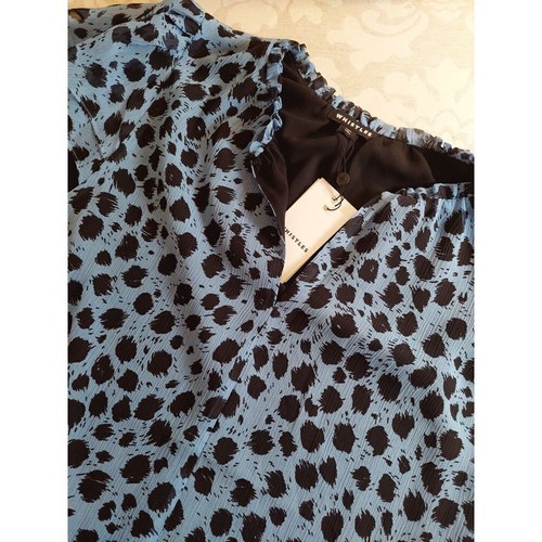 NUOVO! Camicetta blu Whistles stampa dalmata spazzolata taglia 14 $179 - Foto 6 di 12