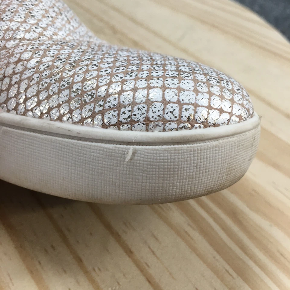 Naturalizer Zapatos Mujer 8 M Ava 3 Informales Metálicos Sin Cordones Mocasines Cuero Beige Foto 4 de 4