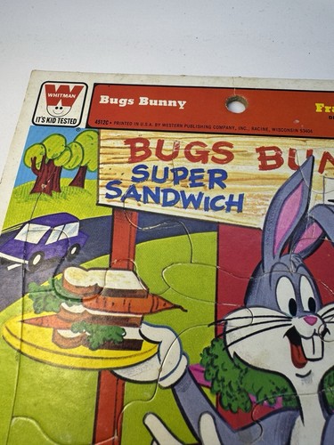 Vtg LOONEY TUNES Whitman FRAME-TRAY Puzzle 1976 BUGS BUNNY & 1977 Daffy Duck - Picture 11 of 15