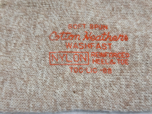 NEW VINTAGE RICHMAN BROTHERS ARGYLE MEN'S SOCKS TAN COTTON RAYON ROCKABILLY 13 - Picture 4 of 6