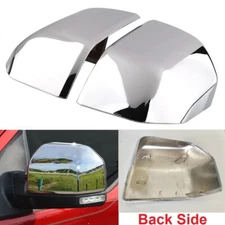 For 2015-2020 Ford F150 Top Half Chrome Mirror Caps Covers Direct Replacement 