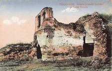 L034 Romania Targoviste Chindia Tower field vintage postcard