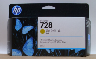 Genuine HP 728 Yellow Yellow Ink Cartridge F9J65A for HP DesignJet T730 T830 MFP 2024