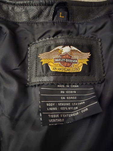 Harley Davidson Motorcycles - American Legend - Gilet in pelle taglia grande ottime condizioni - Foto 3 di 23